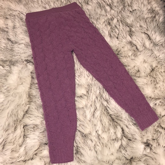 NWOT Lavender Cable Knit Sweater Pants M - Picture 8 of 10